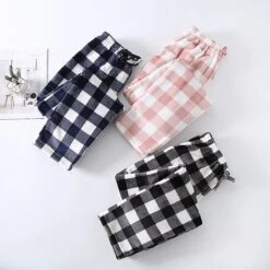 Women's Christmas Pajamas Winter Pants Nighty Pjs Grid / Plaid Fashion Simple Comfort Party Xmas Home Bed Flannel Warm Breathable Long Pant Elastic Waist Winter Fall Blue Pink / Sweet / Gift / Print 25 Women's Christmas Pajamas Winter Pants Nighty Pjs Grid / Plaid Fashion Simple Comfort Party Xmas Home Bed Flannel Warm Breathable Long Pant Elastic Waist Winter Fall Blue Pink / Sweet / Gift / Print -Deals The Sexy Bra Store whvadn1643188637270