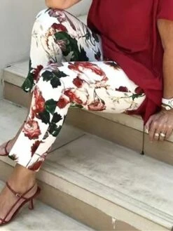 Women's Loungewear Sets 2 Pieces Pure Color Fashion Casual Comfort Street Date Airport Polyester Breathable Crew Neck Short Sleeve Pant Summer Spring Red -Deals The Sexy Bra Store wlluhv1681810166700