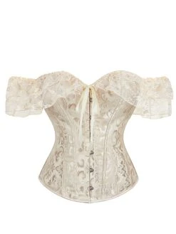 Women's Pink Corsets Dark Blue Corsets Shapewear Flower Corsets Party Halloween Going Out Polyester Breathable Bandeau Short Sleeve Backless Summer Spring Black White -Deals The Sexy Bra Store wmgxox1697170330988