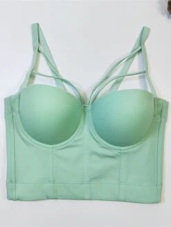 Women's Corset Bustier Solid Comfort Home Xmas Daily Bed Polyester Breathable Straps Sleeveless Backless Summer Spring Black White -Deals The Sexy Bra Store wmonvr1696315673708