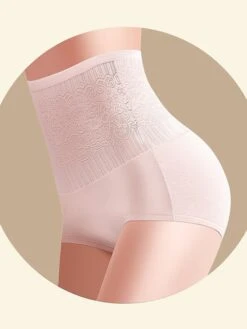 Women's Panties Waist Trainer Pure Color Undergarments Comfort Home Daily Bed Polyester Breathable Elastic Waist Summer Spring Lotus Pink Black -Deals The Sexy Bra Store wnmduf1697074772743