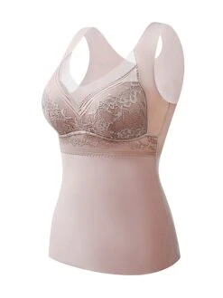 Women's Top Thermal Shirt Pure Color Warm Fashion Home Street Daily Polyester Warm Breathable Straps Sleeveless Fall Winter Black Color -Deals The Sexy Bra Store wtmcwy1694072381772