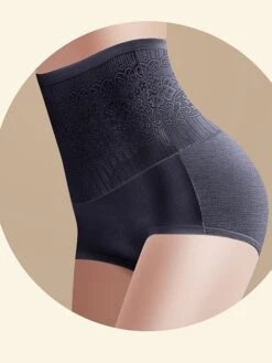 Women's Panties Waist Trainer Pure Color Undergarments Comfort Home Daily Bed Polyester Breathable Elastic Waist Summer Spring Lotus Pink Black -Deals The Sexy Bra Store wxxxgb1697074762833