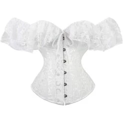 Women's Plus Size Corsets Country Bavarian Overbust Corset Classic Tummy Control Push Up Lace Solid Color Printing Buckle Hook & Eye Nylon Polyester / Cotton Christmas Halloween Wedding Party -Deals The Sexy Bra Store xeoxfl1625645595353