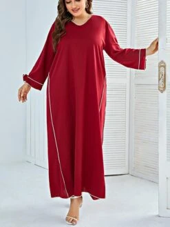 Women's Plus Size Loungewear Nightshirt Dress Stripe Fashion Simple Casual Home Xmas Daily Bed Polyester Breathable V Wire Long Sleeve Spring Fall Red 7 Women's Plus Size Loungewear Nightshirt Dress Stripe Fashion Simple Casual Home Xmas Daily Bed Polyester Breathable V Wire Long Sleeve Spring Fall Red -Deals The Sexy Bra Store xeqpyi1694742379455