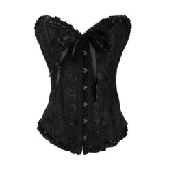 Corset Women's Corsets Trachtenmieder Christmas Halloween Wedding Party Birthday Party Plus Size Black White Wine Country Bavarian Overbust Corset Hook & Eye Lace Up Tummy Control Push Up Jacquard -Deals The Sexy Bra Store xgmsxw1634556842475