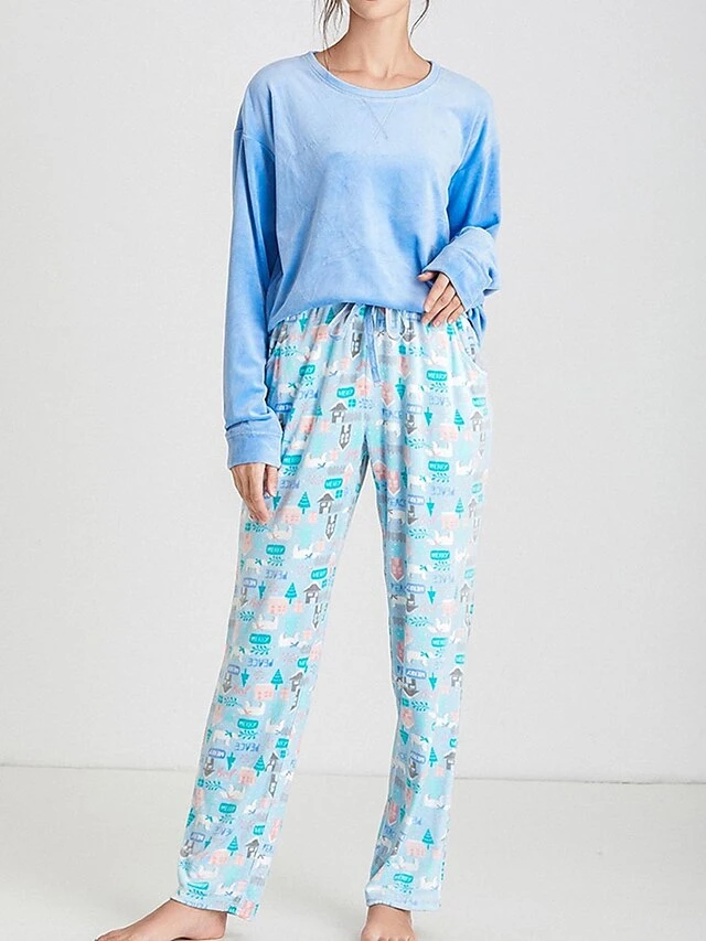 Women's Loungewear Sets Leopard Grid / Plaid Fashion Comfort Soft Home Christmas Street Polyester Warm Crew Neck Long Sleeve Hoodie Pant Pocket Fall Winter Camel Purple 12 Women's Loungewear Sets Leopard Grid / Plaid Fashion Comfort Soft Home Christmas Street Polyester Warm Crew Neck Long Sleeve Hoodie Pant Pocket Fall Winter Camel Purple - Image 12