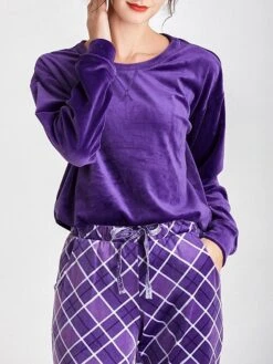 Women's Loungewear Sets Leopard Grid / Plaid Fashion Comfort Soft Home Christmas Street Polyester Warm Crew Neck Long Sleeve Hoodie Pant Pocket Fall Winter Camel Purple 23 Women's Loungewear Sets Leopard Grid / Plaid Fashion Comfort Soft Home Christmas Street Polyester Warm Crew Neck Long Sleeve Hoodie Pant Pocket Fall Winter Camel Purple -Deals The Sexy Bra Store xhpypi1692950066158