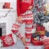 Women's Christmas Pajamas Sets Letter Elk Fashion Casual Soft Xmas Home Christmas Daily Polyester Breathable Crew Neck Long Sleeve T Shirt Tee Pant Fall Winter Red