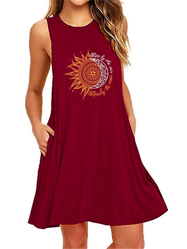 Women's Plus Size Loungewear Nightgown Nightshirt Dress Flower Basic Casual Comfort Home Daily Vacation Cotton Breathable Crew Neck Sleeveless Pocket Summer Spring Black White 4 Women's Plus Size Loungewear Nightgown Nightshirt Dress Flower Basic Casual Comfort Home Daily Vacation Cotton Breathable Crew Neck Sleeveless Pocket Summer Spring Black White - Image 4