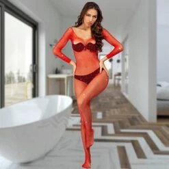 Women's Petite Loungewear Sexy Bodies Geometic Fashion Romantic Casual Home Polyester Gift Hole Summer Spring Black Red -Deals The Sexy Bra Store xiuynh1697103811203