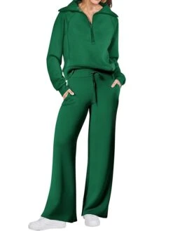 Women's Loungewear Sets Pure Color Fashion Sport Casual Home Street Daily Polyester Breathable Lapel Long Sleeve Hoodie Pant Pocket Fall Winter Black Fuchsia -Deals The Sexy Bra Store xkoehp1694742409368