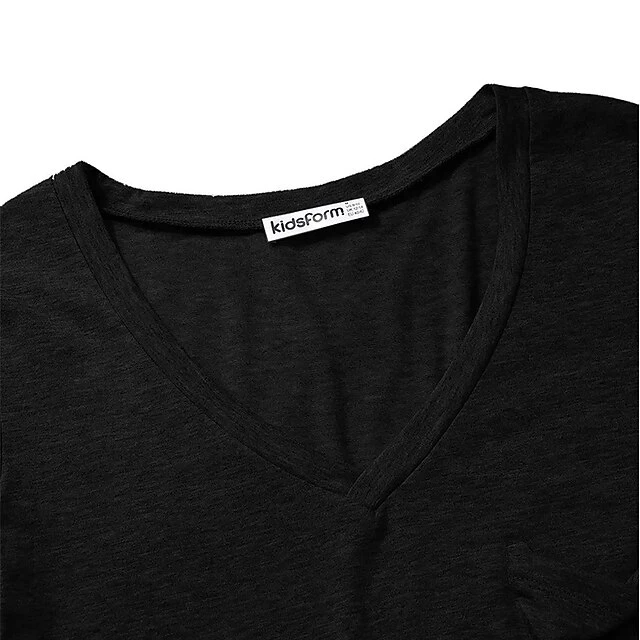 Women's Plus Size Loungewear Top Nighty Pure Color Basic Simple Comfort Home Daily Cotton V Wire Long Sleeve Pocket Spring Fall White Black 19 Women's Plus Size Loungewear Top Nighty Pure Color Basic Simple Comfort Home Daily Cotton V Wire Long Sleeve Pocket Spring Fall White Black - Image 19