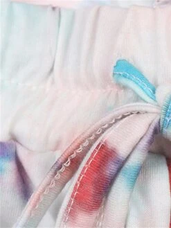 Women's Pajamas Sets Tie Dye Fashion Casual Home Daily Polyester Warm Breathable Crew Neck Long Sleeve Pullover Shorts Pocket Elastic Waist Summer Spring Photo Color -Deals The Sexy Bra Store xofbul1693467430099