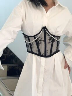Corset Women's Corset Tops Sexy Underbust Corset Retro Embroidery Lace Lace Flower Buckle Lace Up Polyester Prom Birthday Party Party & Evening Spring & Summer Fall & Winter All Seasons White Black 22 Corset Women's Corset Tops Sexy Underbust Corset Retro Embroidery Lace Lace Flower Buckle Lace Up Polyester Prom Birthday Party Party & Evening Spring & Summer Fall & Winter All Seasons White Black -Deals The Sexy Bra Store xpxbbi1637158112629