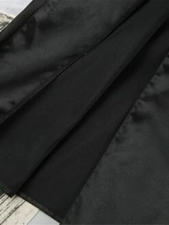 Women's Pajamas Bathrobe Robes Gown Pure Color Simple Casual Comfort Wedding Party Satin Breathable V Wire Long Sleeve Pocket Summer Fall Black White -Deals The Sexy Bra Store xrwnnl1693206726678