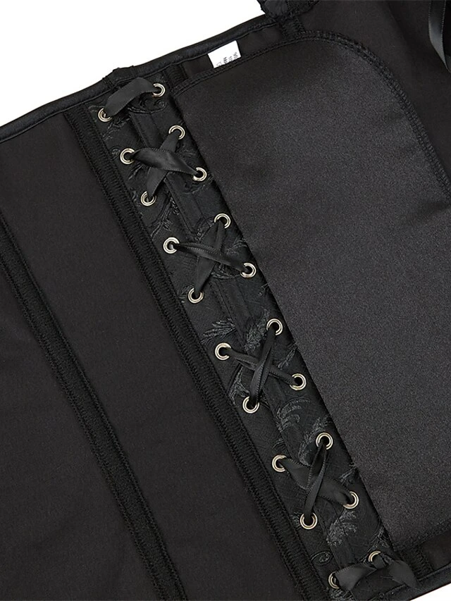 Corset Women's Corsets Halloween Prom Wedding Party Birthday Party Black White Comfortable Overbust Corset Hook & Eye Lace Up Backless Tummy Control Push Up Pure Color All Seasons 8 Corset Women's Corsets Halloween Prom Wedding Party Birthday Party Black White Comfortable Overbust Corset Hook & Eye Lace Up Backless Tummy Control Push Up Pure Color All Seasons - Image 8