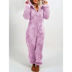 Women's Onesie Pajama For Adult Pure Color Warm Fashion Plush Home Daily BedWarm Hoodie Long Sleeve Fall Winter Wine Purple 5 Women's Onesie Pajama For Adult Pure Color Warm Fashion Plush Home Daily BedWarm Hoodie Long Sleeve Fall Winter Wine Purple -Deals The Sexy Bra Store xsszxi1694164364670