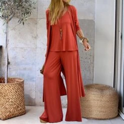 Women's Loungewear Sets Sweatsuit 3 Pieces Pure Color Fashion Casual Comfort Home Street Airport Polyester V Wire Strap Top Pant Fall Spring Blue Khaki 12 Women's Loungewear Sets Sweatsuit 3 Pieces Pure Color Fashion Casual Comfort Home Street Airport Polyester V Wire Strap Top Pant Fall Spring Blue Khaki -Deals The Sexy Bra Store xvuxmx1662635925547