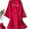 Women's Pajamas Silk Robe Robes Gown Letter Fashion Hot Casual Wedding Party Xmas Satin Breathable Long Sleeve Embroidery Summer Fall White Champagne