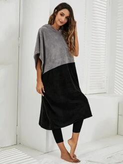 Women's Robes Gown Pure Color Comfort Home Polyester Comfort Short Sleeve Pullover Pocket Hoodie Summer Red Blue -Deals The Sexy Bra Store ycjsza1690446017294