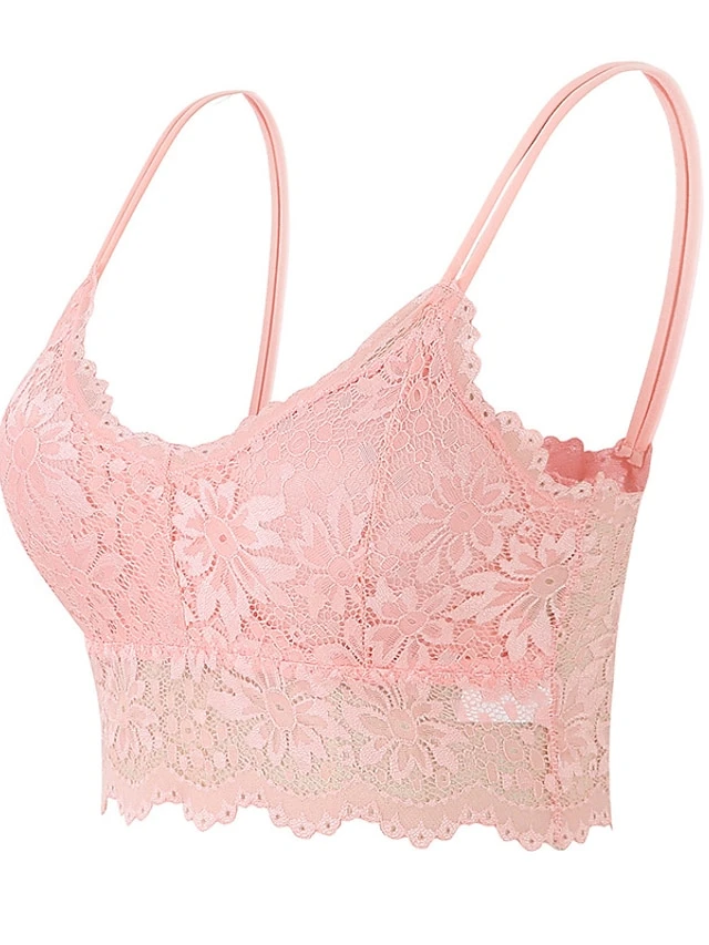 Women's Lace Bras Sheer Bras 3/4 Cup V Neck Push Up Lace Pure Color Pull-On Closure Date Valentine's Day Casual Daily Nylon Sexy 1PC White Black / Bras & Bralettes / 1 PC 4 Women's Lace Bras Sheer Bras 3/4 Cup V Neck Push Up Lace Pure Color Pull-On Closure Date Valentine's Day Casual Daily Nylon Sexy 1PC White Black / Bras & Bralettes / 1 PC - Image 4