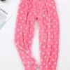 Women's Fleece Pajama Pants Loungewear Pants Dot Simple Plush Casual Home Daily Vacation Flannel Warm Breathable Pant Elastic Waist Fall Winter White Pink