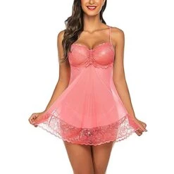 Women's Babydoll & Slips Suits Chemises & Negligees Jacquard Solid Colored Spandex Strap Mesh Lace Spring Summer Green White / Hook & Eye / Erotic -Deals The Sexy Bra Store yjarkq1639472292399