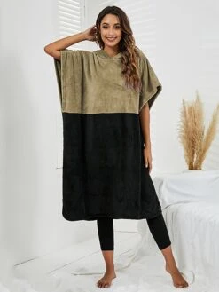 Women's Robes Gown Pure Color Comfort Home Polyester Comfort Short Sleeve Pullover Pocket Hoodie Summer Red Blue -Deals The Sexy Bra Store ykrfek1690446019625