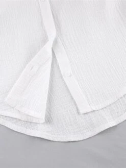 Women's Pajamas Pajama Top And Pant Sets Pure Color Simple Casual Soft Home Daily Bed Cotton Breathable Lapel Long Sleeve Shirt Shorts Button Fall Spring Black White -Deals The Sexy Bra Store yllgkm1673429699432