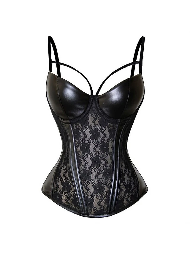 Women's Corsets Halloween Waist Trainer Body Shaper Pure Color Fashion Retro Hot Party Carnival Polyester Breathable Straps Strap Top Adjustable Summer Spring Black 1 Women's Corsets Halloween Waist Trainer Body Shaper Pure Color Fashion Retro Hot Party Carnival Polyester Breathable Straps Strap Top Adjustable Summer Spring Black