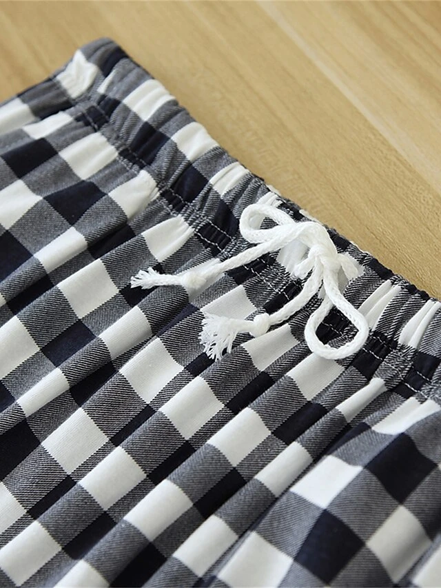 Women's Xmas Loungewear Pants Grid / Plaid Basic Casual Comfort Christmas Cotton Breathable Pant Elastic Waist Fall Winter Black Pink 13 Women's Xmas Loungewear Pants Grid / Plaid Basic Casual Comfort Christmas Cotton Breathable Pant Elastic Waist Fall Winter Black Pink - Image 13