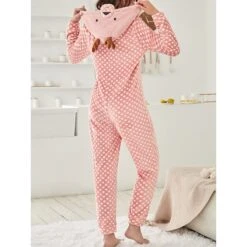 Women's Onesie Pajama Elk Warm Casual Christmas Daily Flannel Hoodie Long Sleeve Fall Winter Pink 7 Women's Onesie Pajama Elk Warm Casual Christmas Daily Flannel Hoodie Long Sleeve Fall Winter Pink -Deals The Sexy Bra Store ytyhwx1694766971972