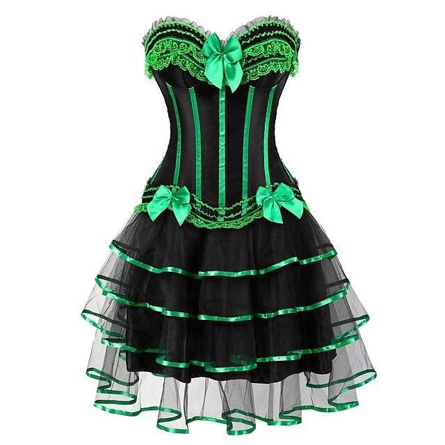 Women's Plus Size Corsets Halloween Country Bavarian Overbust Corset Corset Dresses Classic Retro Tummy Control Lace Stripe Waves Lace Up Nylon Polyester / Cotton Christmas Wedding Party / Bow 20 Women's Plus Size Corsets Halloween Country Bavarian Overbust Corset Corset Dresses Classic Retro Tummy Control Lace Stripe Waves Lace Up Nylon Polyester / Cotton Christmas Wedding Party / Bow - Image 20