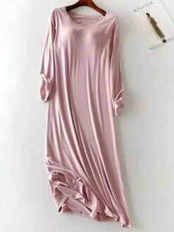 Women's Modal Sleep Dress With Chest Pads Pajamas Nightgown Solid Simple Casual Comfort Home Daily Bed Modal Breathable Crew Neck Long Sleeve Chest Pads Fall Winter Light Pink Black 15 Women's Modal Sleep Dress With Chest Pads Pajamas Nightgown Solid Simple Casual Comfort Home Daily Bed Modal Breathable Crew Neck Long Sleeve Chest Pads Fall Winter Light Pink Black -Deals The Sexy Bra Store yzhwlh1697699912279