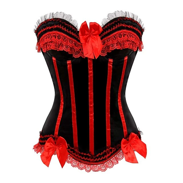 Women's Plus Size Corsets Halloween Country Bavarian Overbust Corset Corset Dresses Classic Retro Tummy Control Lace Stripe Waves Lace Up Nylon Polyester / Cotton Christmas Wedding Party / Bow 9 Women's Plus Size Corsets Halloween Country Bavarian Overbust Corset Corset Dresses Classic Retro Tummy Control Lace Stripe Waves Lace Up Nylon Polyester / Cotton Christmas Wedding Party / Bow - Image 9