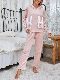 Women's Loungewear Sets 2 Pieces Patchwork Fashion Casual Comfort Street Daily Date Polyester Warm Hoodie Long Sleeve Pant Fall Winter Pink -Deals The Sexy Bra Store ziaaws1691046334982