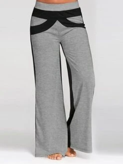 Women's Plus Size Loungewear Sets Color Combo Sport Casual Comfort Home Street Daily Polyester Breathable Pant Pocket Summer Spring White Blue -Deals The Sexy Bra Store zjipar1679463384033