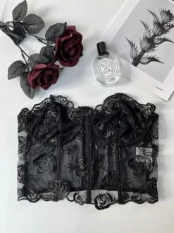 Corset Women's Corset Tops Prom Party & Evening Club Black White Red Sexy Underbust Corset Buckle Tummy Control Lace Summer Spring -Deals The Sexy Bra Store zkzrdc1647853867241