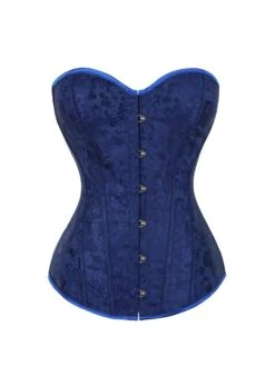 Corset Women's Corsets Halloween Party & Evening Club Black White Wine Sexy Overbust Corset Hook & Eye Lace Up Backless Tummy Control Pure Color Summer Spring