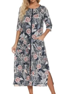 Women's Pajamas Robes Gown Bathrobes Pjs Leopard Flower Simple Comfort Home Daily Cotton Crew Neck Half Sleeve Pocket Winter Fall Blue Pink 29 Women's Pajamas Robes Gown Bathrobes Pjs Leopard Flower Simple Comfort Home Daily Cotton Crew Neck Half Sleeve Pocket Winter Fall Blue Pink -Deals The Sexy Bra Store zmehcc1661336273853