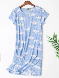 Women's Pajamas Nightgown Nightshirt Dress Animal Letter Casual Comfort Sweet Home Street Daily Polyester Breathable Crew Neck Short Sleeve Summer Spring Yellow Pink 7 Women's Pajamas Nightgown Nightshirt Dress Animal Letter Casual Comfort Sweet Home Street Daily Polyester Breathable Crew Neck Short Sleeve Summer Spring Yellow Pink -Deals The Sexy Bra Store ztmgna1681464817891