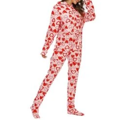 Women's Pajamas Jumpsuit Heart Warm Fashion Casual Home Xmas Daily Bed Polyester Breathable Hoodie Long Sleeve Pocket Fall Winter Pink 14 Women's Pajamas Jumpsuit Heart Warm Fashion Casual Home Xmas Daily Bed Polyester Breathable Hoodie Long Sleeve Pocket Fall Winter Pink -Deals The Sexy Bra Store zudyuo1692348354878
