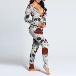 Women's Onesies Jumpsuits Butterfly Flower Funny Soft Party Home Halloween Gift V Wire Long Sleeve Winter Fall Silver Black Black / Buckle / Street / Print 29 Women's Onesies Jumpsuits Butterfly Flower Funny Soft Party Home Halloween Gift V Wire Long Sleeve Winter Fall Silver Black Black / Buckle / Street / Print -Deals The Sexy Bra Store zvmtde1630652385132
