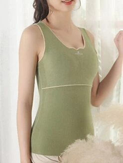 Women's Top Thermal Shirt Pure Color Warm Fashion Simple Home Street Daily Cotton Warm Breathable Straps Sleeveless Fall Winter Bean Paste Color Black 23 Women's Top Thermal Shirt Pure Color Warm Fashion Simple Home Street Daily Cotton Warm Breathable Straps Sleeveless Fall Winter Bean Paste Color Black -Deals The Sexy Bra Store zwjmco1694072370282