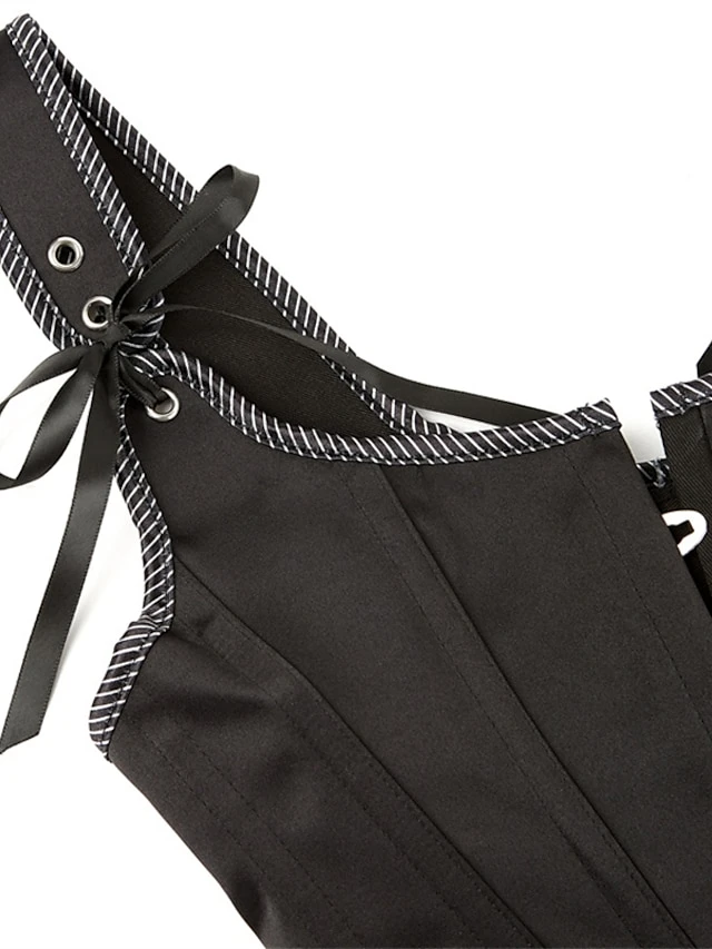 Corset Women's Corsets Halloween Party & Evening Club Black Blue Comfortable Overbust Corset Hook & Eye Lace Up Retro Tummy Control Push Up Flower Spring Fall Winter 7 Corset Women's Corsets Halloween Party & Evening Club Black Blue Comfortable Overbust Corset Hook & Eye Lace Up Retro Tummy Control Push Up Flower Spring Fall Winter - Image 7