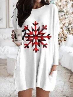 Women's Nightgown Snowman Snowflake Fashion Comfort Xmas Home Christmas Polyester Crew Neck Long Sleeve Pocket Fall Winter Red Black White 9 Women's Nightgown Snowman Snowflake Fashion Comfort Xmas Home Christmas Polyester Crew Neck Long Sleeve Pocket Fall Winter Red Black White -Deals The Sexy Bra Store zxijil1693381276441