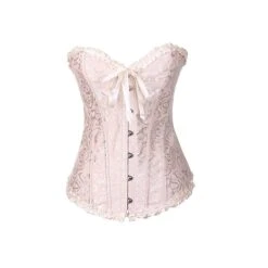 Corset Women's Corsets Trachtenmieder Christmas Halloween Wedding Party Birthday Party Plus Size Black White Wine Country Bavarian Overbust Corset Hook & Eye Lace Up Tummy Control Push Up Jacquard -Deals The Sexy Bra Store zzqfsg1603365146773